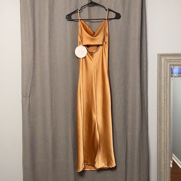 Princess Polly Champagne Betta Vanore Dress - Picture 3 of 8